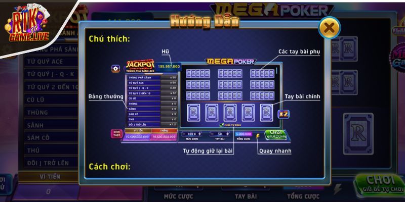Luật chơi Poker RIKVIP cơ bản cho cược thủ